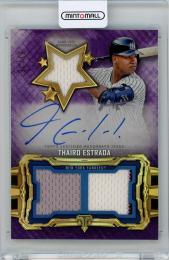 2020 Topps Triple Threads Thairo Estrada #RFPAR-TES Rookies and Future Phenoms Autograph Relic Card Amethyst【32/75】 New York Yankees