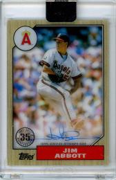 2022 Topps Clearly Authentic Jim Abbott #87TBA-JA Topps Baseball 35th Anniversary Autograph Los Angeles Angels