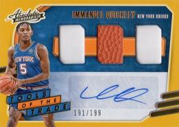 2020-21 Panini Absolute  Immanuel Quickley Relic Autographs 191/199