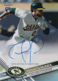 2017 Topps Chrome Oakland Athletics Renato Nunez Rookie Autographs Refractors (パラレル版) 099/499