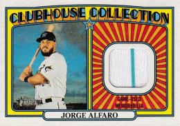 2021 Topps Heritage Miami Marlins Jorge Alfaro Clubhouse Collection Relics