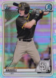 2020 Topps Bowman Draft San Diego Padres Robert Hassell Base Chrome Refractor (パラレル版)