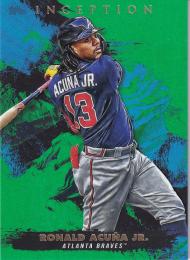 2021 Topps Inception Atlanta Braves Ronald Acuna Jr. Base Green (パラレル版)