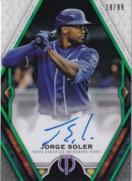 2021 Topps Tribute Kansas City Royals Jorge Soler Tribute Autographs Green (パラレル版) 19/99