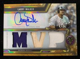 2020 Topps Triple Threads Colorado Rockies  Larry Walker Autograph Relics Gold (パラレル版) 3/9