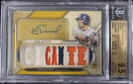 2017 Topps Triple Threads Houston Astros Jose Altuve Autograph Relics Gold パラレル版 (Lastナンバー!) 9/9