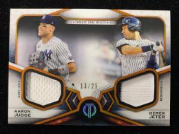 2021 Topps Tribute New York Yankees Aaron Judge/Derek Jeter Dual Relics Orange (パラレル版) 13/25