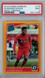 2018-19 Panin Donruss Optic Alphonso Davies Rated Rookie Orange #176【52/99】【PSA9】 FC Bayern Munich