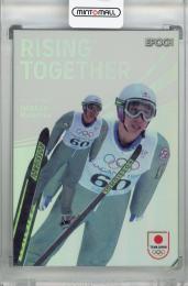 2024 EPOCH TEAM JAPAN WINTER OLYMPIANS 原田雅彦 RISING TOGETHER ホログラム版【11/75】 スキー・ジャンプ