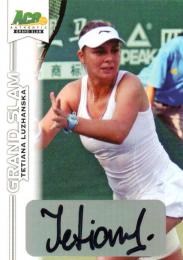 2013 ACE Authentic Grand Slam  Tetiana Luzhanska Autograph