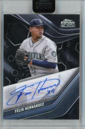 2023 Topps Chrome Black Felix Hernandez Autographs #CBA-FH Seattle Mariners