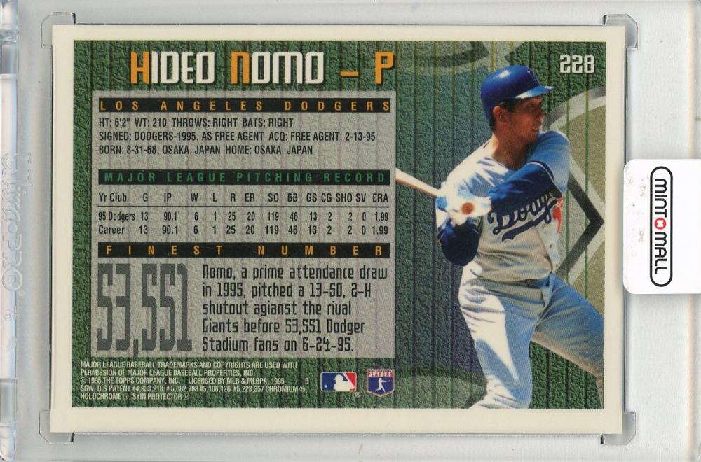 ミントモール / MINT 新宿店 / 1995 TOPPS Finest Hideo Nomo