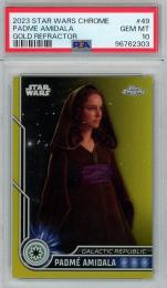 2023 Topps Star Wars Chrome Black Padme Amidala Gold Refractor/#49【21/50】【PSA10】