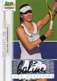 2013 ACE Authentic Grand Slam  Galina Voskoboeva Autograph