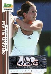 2013 ACE Authentic Grand Slam  Sofia Arvidsson Autograph 22/50