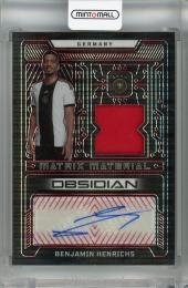 2022-23 Panini Obsidian Benjamin Henrichs Matrix Material Autographs Red Pulsar #18【06/44】 Germany