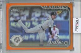 2024 TOPPS Chrome NPB 佐々木朗希 Base Orange Refractors【1/25】 千葉ロッテマリーンズ