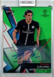 2018-19 Finest UEFA Champions League Edinson Cavani Autographs Green Refractors #15【13/99】 Paris Saint-Germain