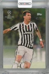 2015-16 Topps UEFA Champions League Showcase Mario Mandzukic Green #85 ※裏面初期傷・白かけあり【41/99】 Juventus