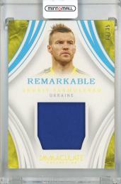 2017 Panini Immaculate Collection Andriy Yarmolenko Remarkable Memorabilia Blue #5 ※傷・白かけあり【11/35】 Ukraine