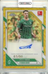 2025-26 Topps Chrome Bundesliga Marco Friedl #BA-MFR Base Autograph Gold Wave Refractor Parallel【07/50】 SV Werder Bremen
