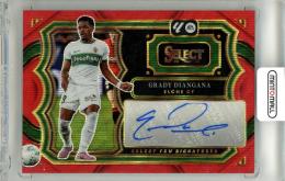 2025-26 Panini Select La Liga  Grady Diangana #SF-GD Select Few Signatures La Liga Red Wave Parallel Elche CF