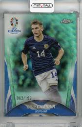 2024 Topps Chrome UEFA Euro Billy Gilmour Aqua Wave Refractor #3【062/199】 Scotland