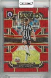 2023-24 Panini Select Premier League Lewis Miley Terrace Wave Red #73 RC ※初期傷あり【128/149】 Newcastle United