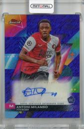 2023-24 Topps Finest UEFA Club Competitions Antoni Milambo Purple Shimmer Autographs #A-AM RC ※裏面汚れあり【123/199】 Feyenoord