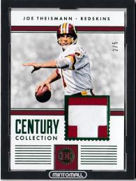 2017 PANINI Encased  Joe Theismann Century Collection Materials Emerald #24 2/5