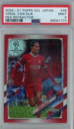 2020-21 Topps Chrome UEFA Champions League JAPAN Virgil van Dijk Red Refractors/#46【1/5】【PSA9】