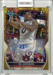 2022-23 Topps Bowman University Chrome Kd Johnson #29 Chrome Prospect Autograph Gold Lava Refractor【41/50】