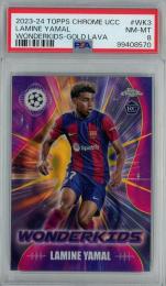 2023-24 Topps Chrome UEFA Club Competitions Lamine Yamal RC/Wonderkids/#WK3【PSA8】 FC Barcelona