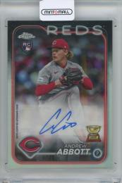 2024 Topps Chrome Update Series Andrew Abbott Chrome Baseball Update Series Autographs Refractors【137/499】 Cincinnati Reds