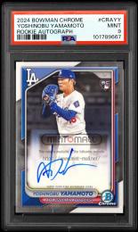 2024 Bowman Chrome #CRAYY Yoshinobu Yamamoto Rookie Autographs【PSA MINT 9】 Los Angeles Dodgers