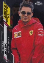 2020 Topps Chrome Formula 1 Scuderia Ferrari Charles Leclerc Grand Prix Driver of the Day Base