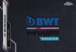 2020 Topps Chrome Formula 1  BWT HWA Racelab F2 Team Logos