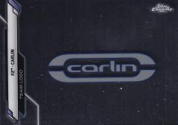 2020 Topps Chrome Formula 1  Carlin F2 Team Logos