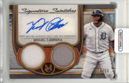 2023 TOPPS Museum Collection Miguel Cabrera Signature Swatches Dual Relic Autographs Copper #SWDRAMC【16/50】 Detroit Tigers
