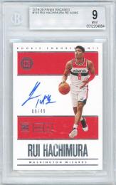 2019-20 PANINI Encased Rui Hachimura #116 RE AU /RC【09/49】【BGS9】 Washington Wizards