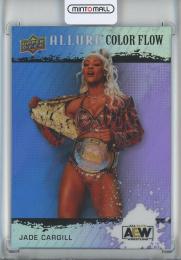 2022 Upper Deck AEW Allure Jade Cargill Color Flow Red-Orange/Blue Purple Parallel