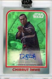 2022 TOPPS Star Wars Signature Series Donnie Yen as Chirrut Imwe Autograph Variants Green #AVDY【13/25】 star wars