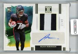 2023 Panini Impeccable Football Bijan Robinson Rookie Patch Autographs Silver #6【23/49】 Atlanta Falcons