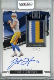 2023 Panini Impeccable Football Justin Herbert Elegance Veteran Patch Autographs #9【3/10】 Los Angeles Chargers