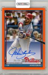 2026 TOPPS John Kruk 1991 Topps Autographs Orange Foil #91AJK【25/25】 Philadelphia Phillies