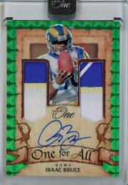 2023 Panini One Isaac Bruce One For All Patch Autographs Green #352【34/49】 Los Angeles Rams
