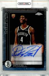 2025-26 Topps Chrome Basketball Drake Powell #TCAR-DP Chrome Rookie Autograph Card Nets