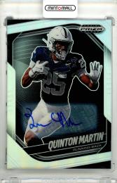 2025 Panini Prizm Black Quinton Martin #170 Base Autographs Prizms Silver