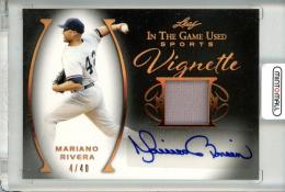 2022 Leaf  In The Game Used Sports  Mariano Rivera Vignette Jersey Autograph 04/40
