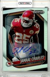 2025 Panini Prizm Black Jamaal Charles #76 Base Autographs Prizms Silver